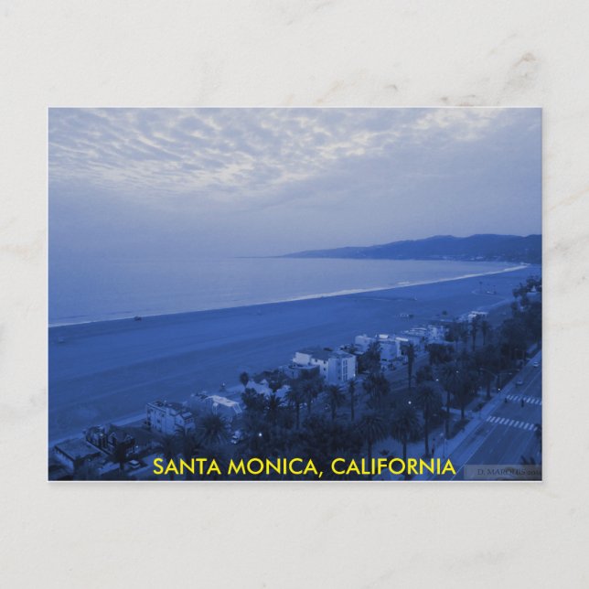 SANTA MONICA BLUE  POSTCARD (Front)