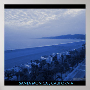 SANTA MONICA BLUE POSTER