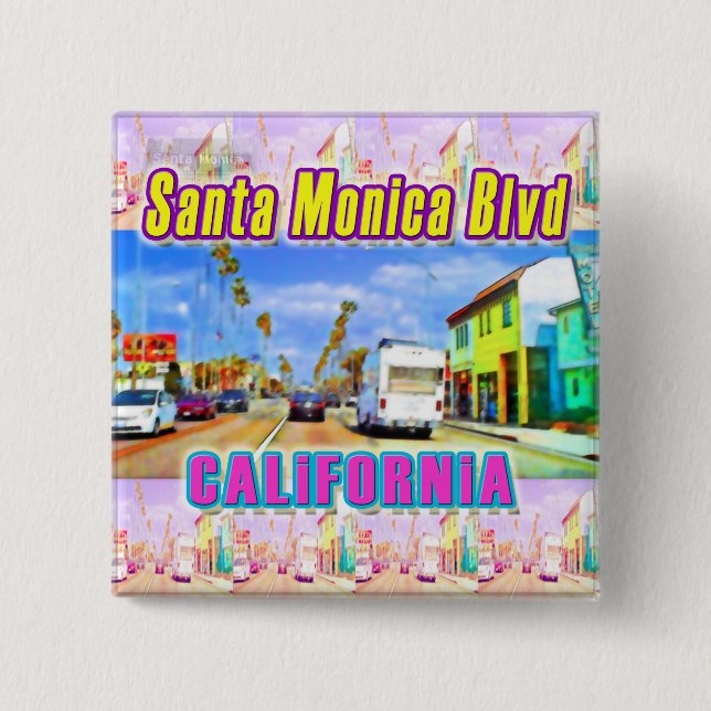 "Santa Monica Blvd 1" Button (Front)