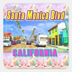 "Santa Monica Blvd 1" Sticker