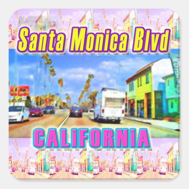 "Santa Monica Blvd 1" Sticker (Front)