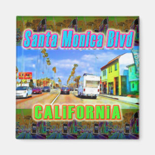 "Santa Monica Blvd 2" Magnet