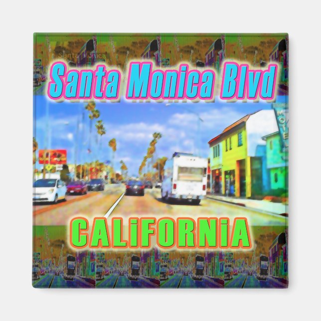 "Santa Monica Blvd 2" Magnet (Front)