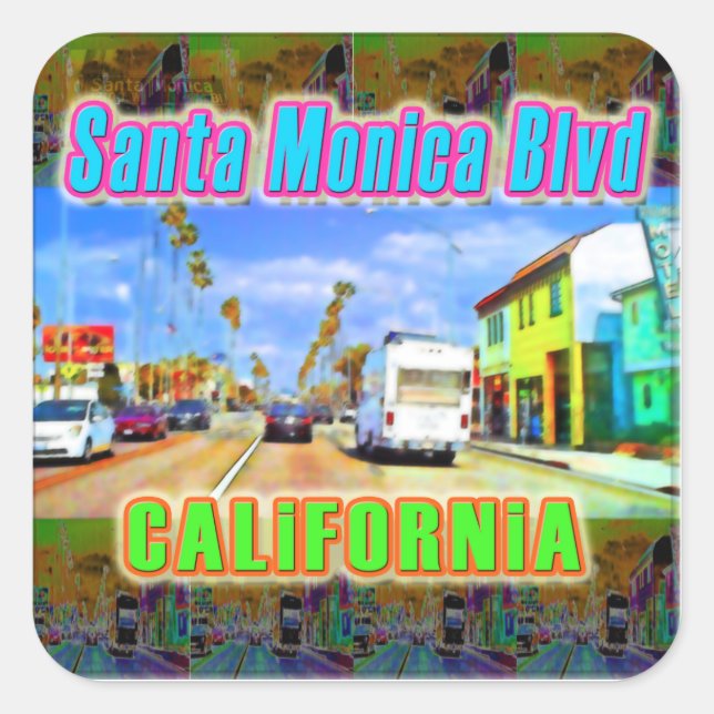"Santa Monica Blvd 2" Sticker (Front)