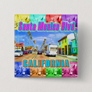 "Santa Monica Blvd 3" Button