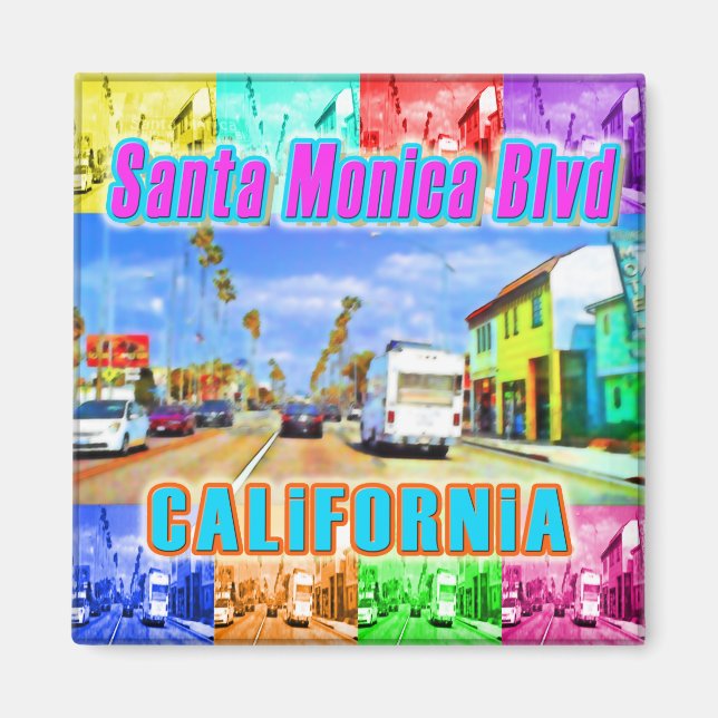 "Santa Monica Blvd 3"  Magnet (Front)