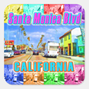 "Santa Monica Blvd 3" Sticker