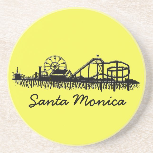 Santa Monica CA California Pier Beach Ferris Wheel Coaster (Front)