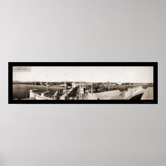 Santa Monica CA Ocean Park Photo 1914 Poster (Front)