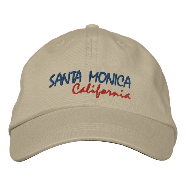 SANTA MONICA, California Embroidered Hat (Front)