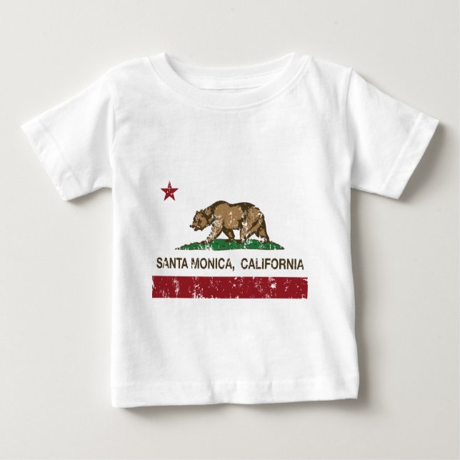 santa monica california flag baby T-Shirt (Front)