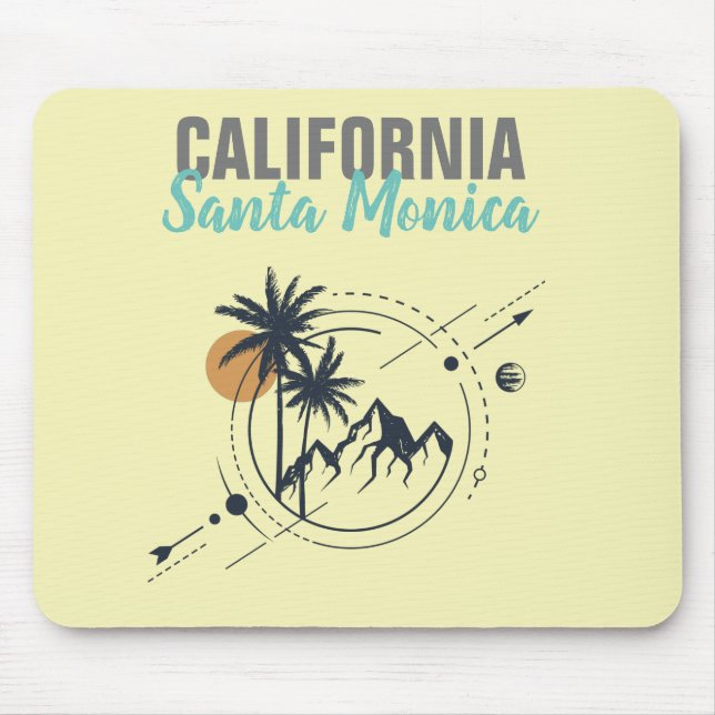 Santa Monica California Geometric Palms  Mouse Pad (Front)