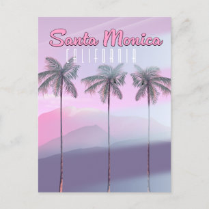 Santa Monica California Holiday Postcard