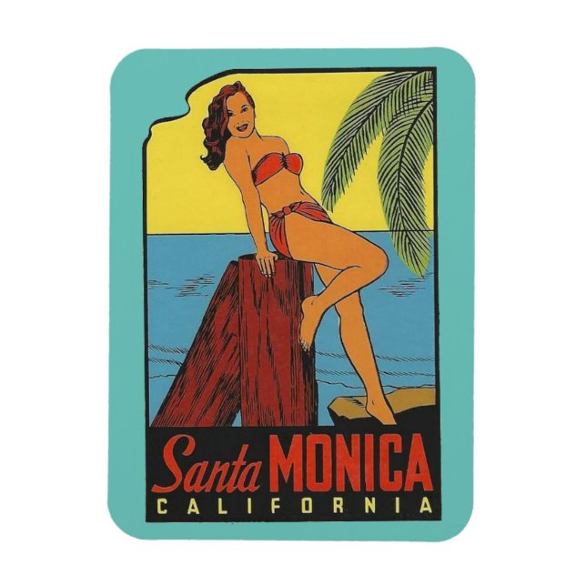 Santa Monica, California Magnet (Vertical)