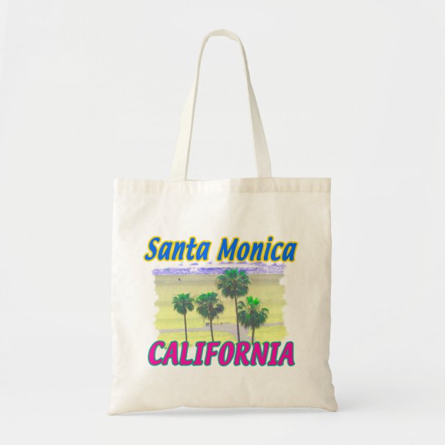 Santa Monica California Palm & Beach Bag (Front)