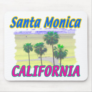 Santa Monica California Palm & Beach Mouthpads Mouse Pad