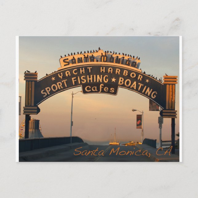 Santa Monica California Postcard (Front)