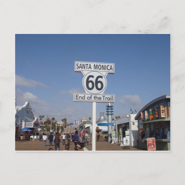 Santa Monica, California - RT 66 Postcard (Front)
