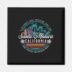 Santa Monica California Sandy Beaches Breaking Wav Magnet