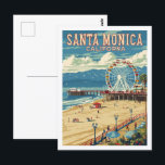 Santa Monica California USA Famous Vintage Travel Postcard<br><div class="desc">Santa Monica California USA Vintage Famous Travel Place</div>