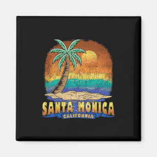 Santa Monica California Vintage Distressed Souveni Magnet