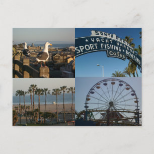 Santa Monica Collage Postcard