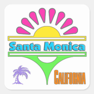 "Santa Monica Colourful 1" Sticker