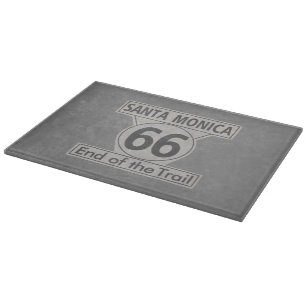 Santa Monica End of the Trail Route 66 Cutting Board