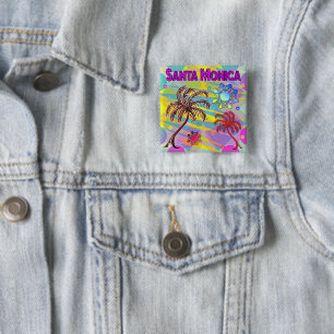 Santa Monica Happy and Hope Button