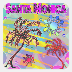 Santa Monica Happy and Hope Sticker