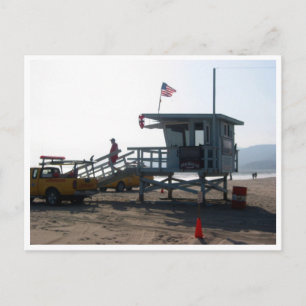 santa monica life guard postcard
