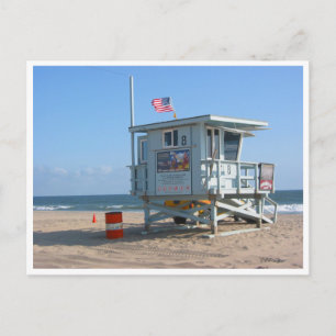 santa monica lifeguard postcard
