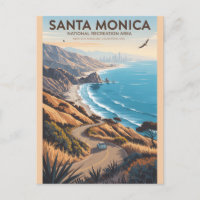 Santa Monica Mountains | Vintage Travel Poster