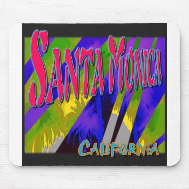 "Santa Monica Night Palms" Mousepad (Front)
