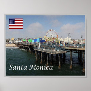 Santa Monica - Panorama - United States - Poster