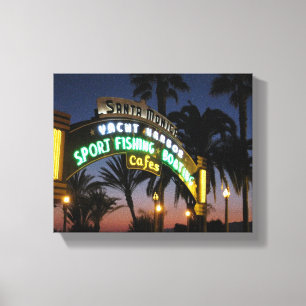 Santa Monica Pier at Sunset Canvas Print