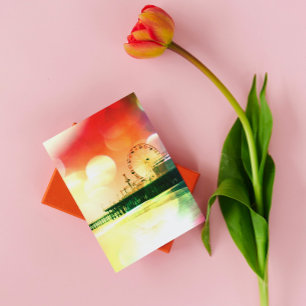 Santa Monica Pier - Bursting Colours Photo Edit Postcard