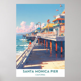 Santa Monica Pier - California Attractions Poster