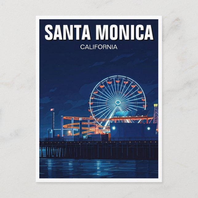 Santa Monica Pier California Los Angeles Postcard (Front)