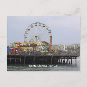 "Santa Monica Pier"  California Postcard