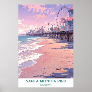 Santa Monica Pier-  California Poster