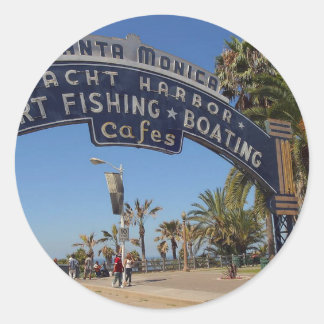 Santa Monica Pier Classic Round Sticker