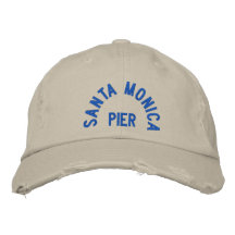 SANTA MONICA PIER Distressed Chino Twill Cap