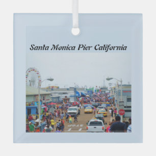 SANTA MONICA PIER    GLASS TREE DECORATION
