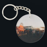 Santa Monica Pier, Los Angeles, California Key Ring<br><div class="desc">Santa Monica at sunset</div>