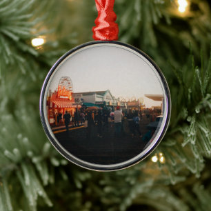 Santa Monica Pier, Los Angeles, California Metal Ornament