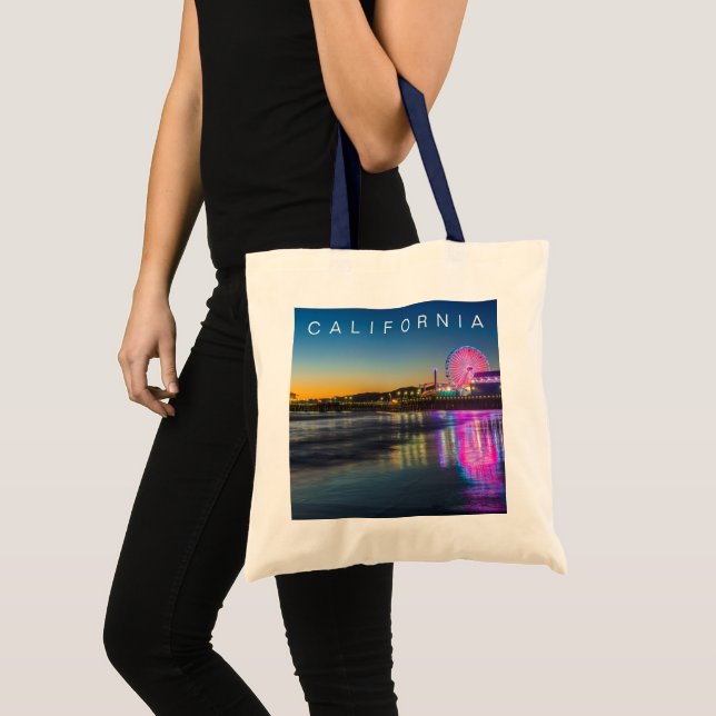 Santa Monica Pier | Los Angeles, California Tote Bag (Front (Product))