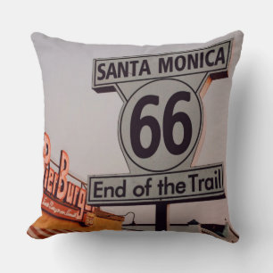 Santa Monica Route 66 California Cushion