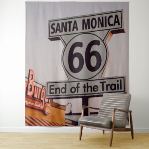 Santa Monica Route 66 California Tapestry
