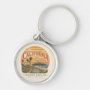 Santa Monica Route 66 Coastal Keepsake Key Ring